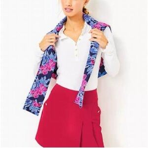 Lilly PULITZER antibes skort UPF 50+ poinsettia red size 10 NWT